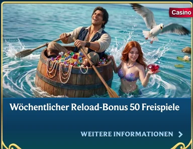 Aquaspins wöchentlicher Reload-Bonus: 50 Freispiele